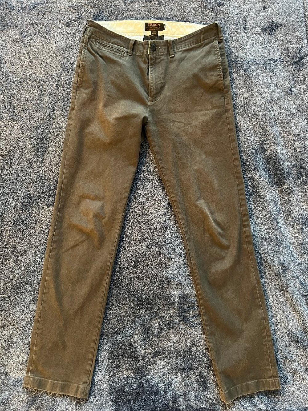 Filson Draftsman 33x34 Canvas Pants Charcoal Trim Fit